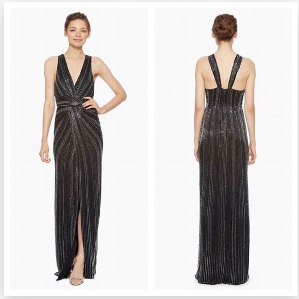 NWT Parker Black Monarch beaded evening gown size 4 - Picture 2 of 9